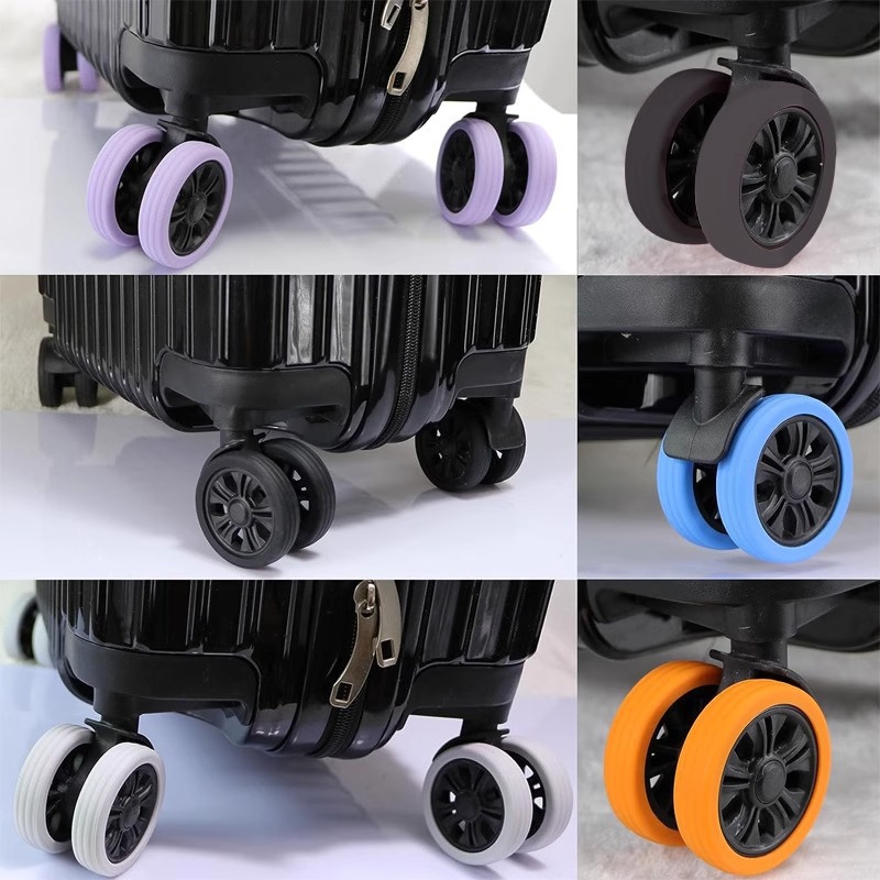 Luggage wheel rubber cover mute suitcase roller transformation trolley case replacement universal wheel accessories protective cover