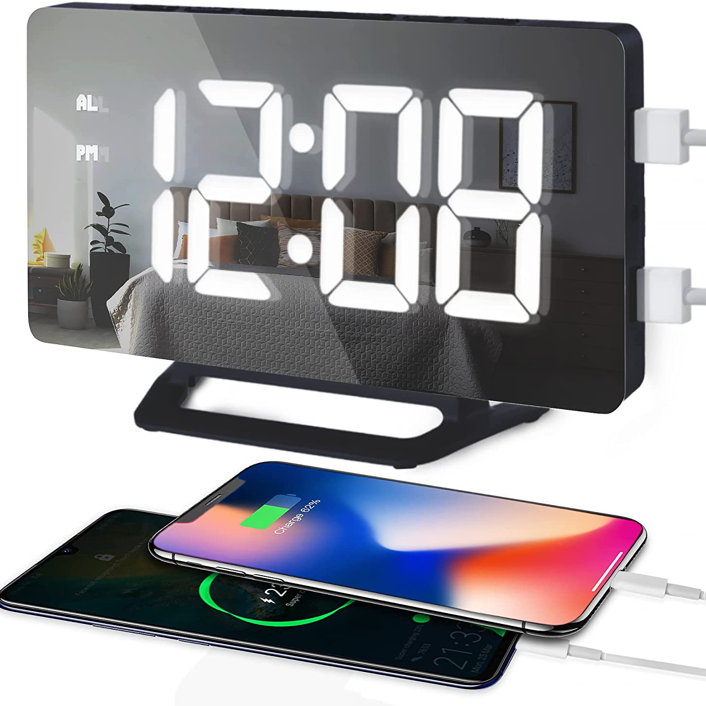 Cross-Border LED multi-function digital electronic clock desktop children mute student special alarm clock manufacturer