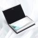 PU leather advertising lettering business card case business exhibition gift stainless steel logo metal business card holder