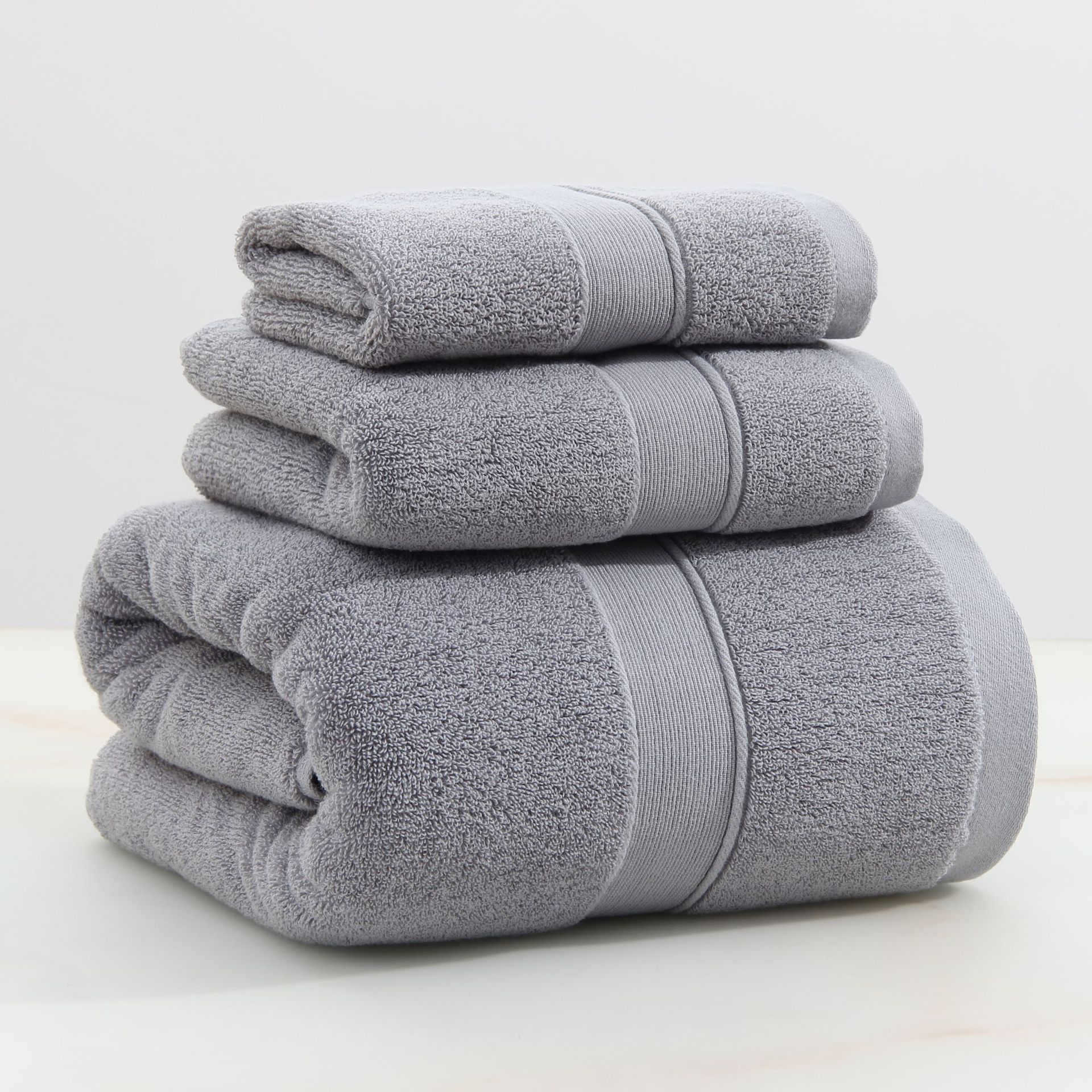 Combed cotton bath towel cotton thickened 500g hotel towel soft absorbent tube top embroidered logo square towel wholesale