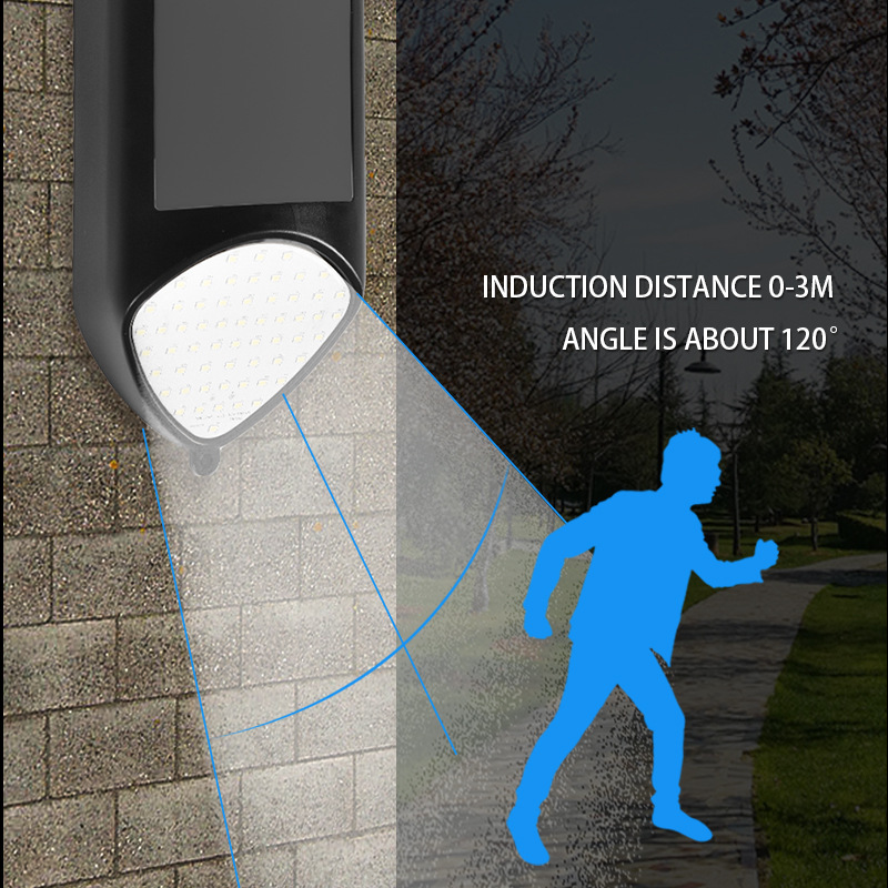 Household energy-saving outdoor solar charging human body induction lamp courtyard lamp light control lamp LED flame effect wall lamp