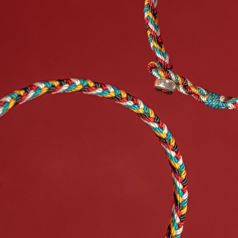 Birth year five elements bracelet hand-woven ethnic style five color rope baby children Golden Wood water fire soil hand rope wholesale