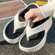 Flip-flops men's summer outdoor wear non-slip wear-resistant thick-soled poop feel clip feet outdoor beach sandals 2024 new