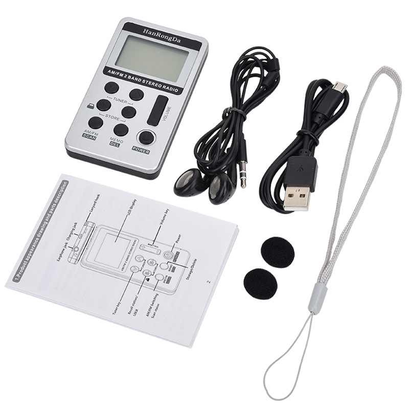 Foreign trade supply am fm Mini Portable Digital Display old man radio charging small radio USB interface