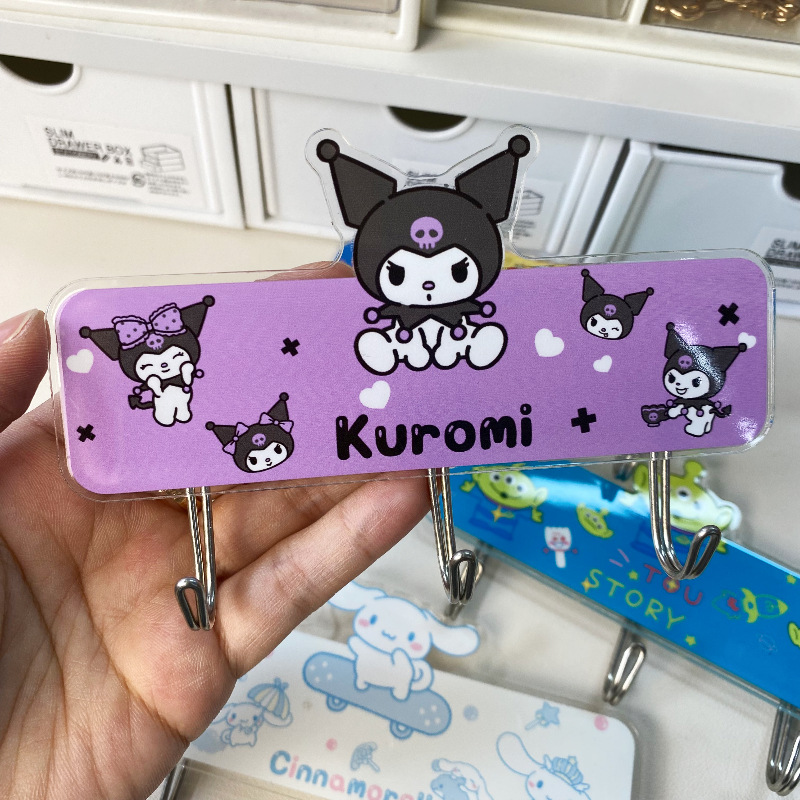 Door hook Sanrio Pacha dog coolomi bathroom hook cute acrylic seamless hook punch-free