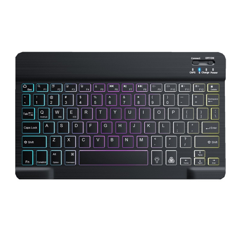Wireless Backlit Bluetooth keyboard for ipad mobile phone tablet RGB colorful gradient luminous keyboard mouse suit