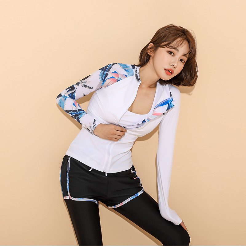 New Korean diving suit split jellyfish suit women's sun protection long-sleeved swimsuit snorkeling surfing hot spring top jacket