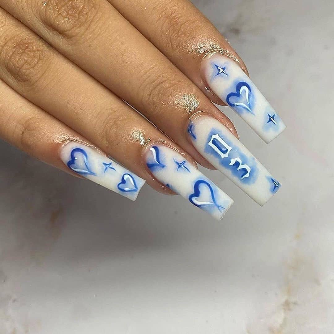暈染美甲貼片桃心穿戴甲辣妹風美甲press on nails跨境穿戴式美甲