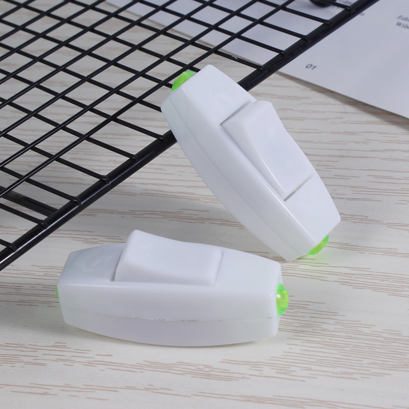 Household high-power bedside switch boat plastic small rocker power switch white hand pinch button switch
