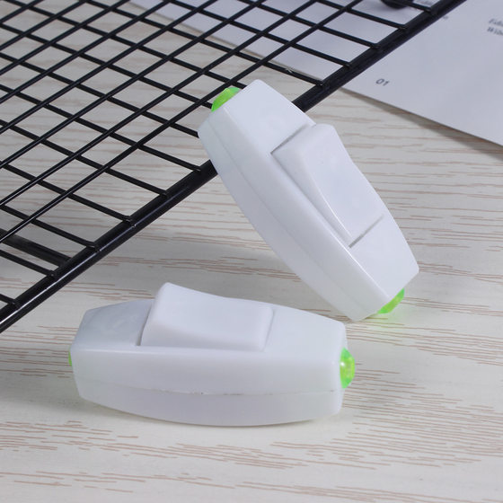 Household high-power bedside switch boat plastic small rocker power switch white hand pinch button switch