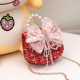 Bead Chain bow Red
