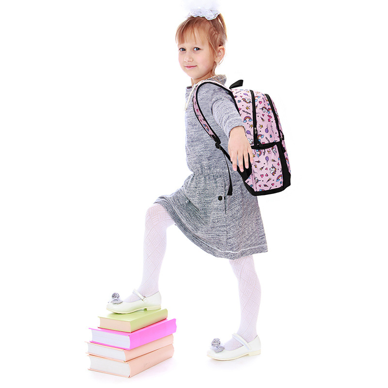 New Large Capacity School Bag 45CM Cartoon Printed Backpack for College Students Fashion Brand Travel Backpack