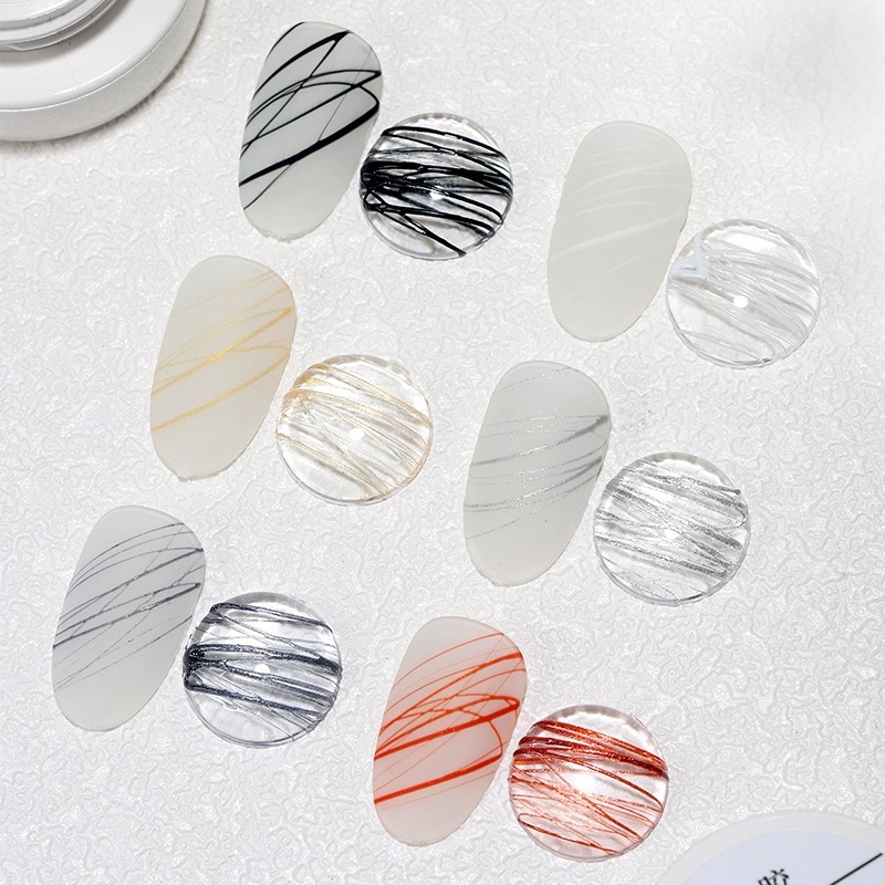 Nail stretch brushed glue Japanese style canned metal painted Spider glue black and white pull constantly silk Nail Polish glue