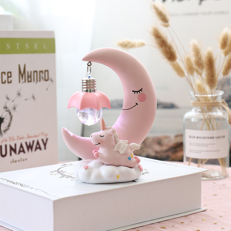 Cartoon Creative Gift Stall Unicorn Star Lamp Birthday Ornaments Moon Nightlight Student Children's Day Gift