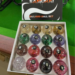 Billiards supplies Chinese black eight crystal ball ink ball Pearl Ball American large billiards 5.72CM table ball