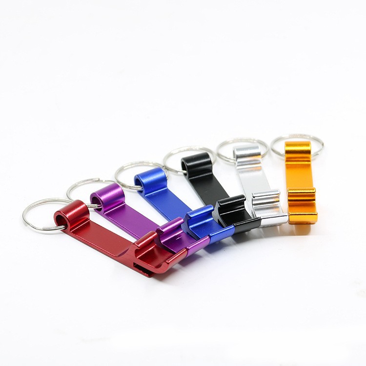Aluminum alloy key chain bottle opener creative metal beer screwdriver multi-purpose advertising promotional gifts printable LOGO