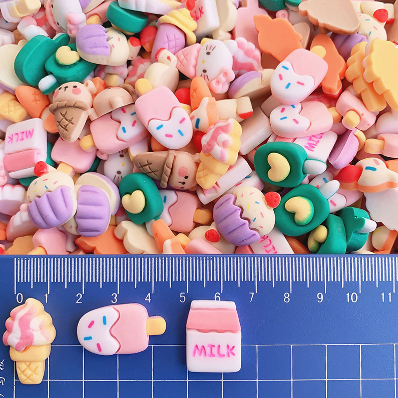 diy new ice cream popsicle resin accessories cream glue phone case refrigerator sticker water Cup accessories factory direct sales