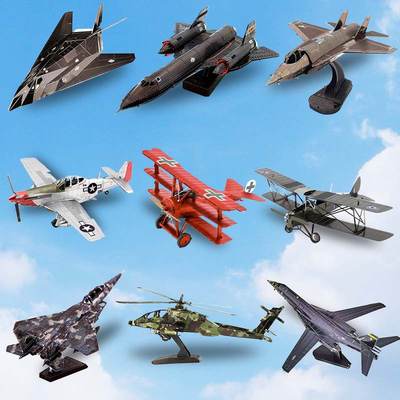 Steel Golem Wholesale Aircraft Color Edition Group A Metal Puzzle Mini 3D Handmade DIY Assembled Model