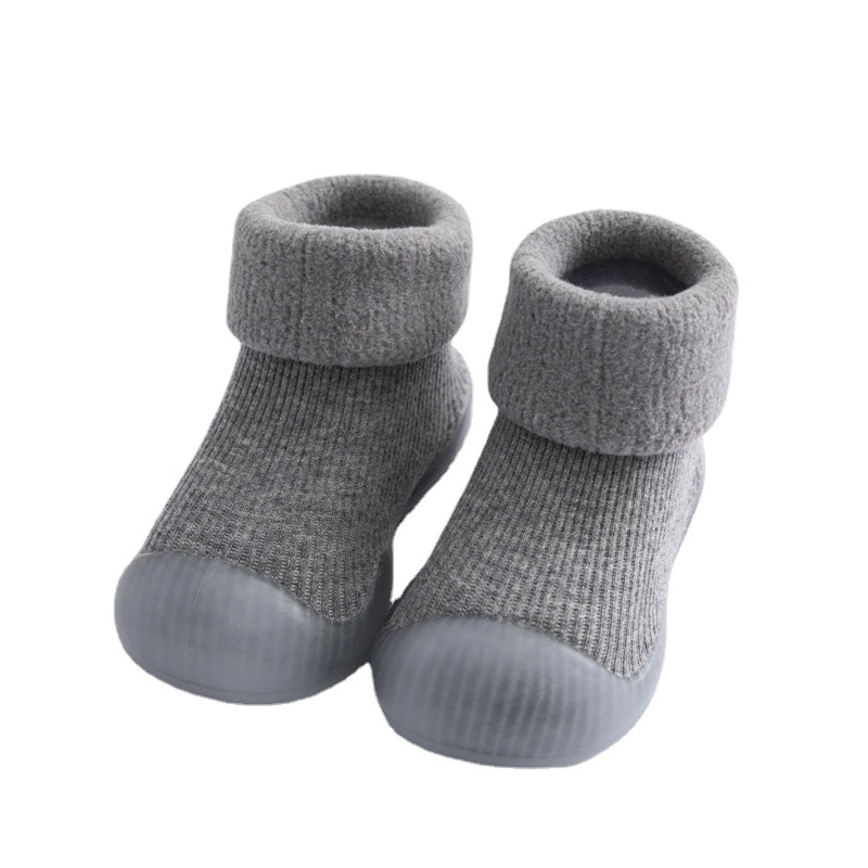 Autumn and winter New Baby toddler shoes children's socks shoes non-slip soft bottom snow velvet warm baby toddler high top