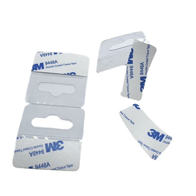 Factory wholesale transparent PVC hook pet self-adhesive hanging head packaging color box self-adhesive hook Baiye window hook patch
