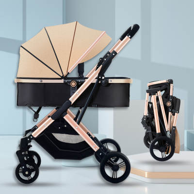 Yinglai baby stroller can sit and lie down light folding high landscape shock absorption two-way newborn baby stroller