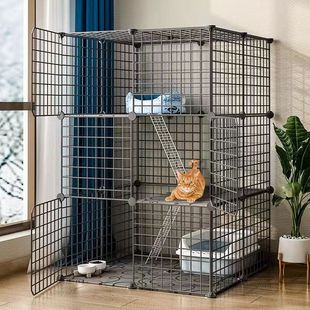 Cat Cage Large Free Space Double Layer Cat Villa Cat Pet Cat House Large Non-toilet Integrated
