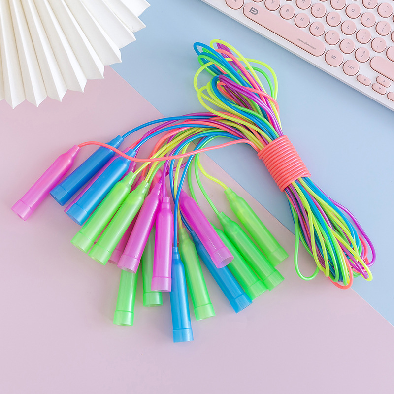 Children's plastic rope skipping beginner outdoor fitness kindergarten student activity gift rope skipping factory price wholesale