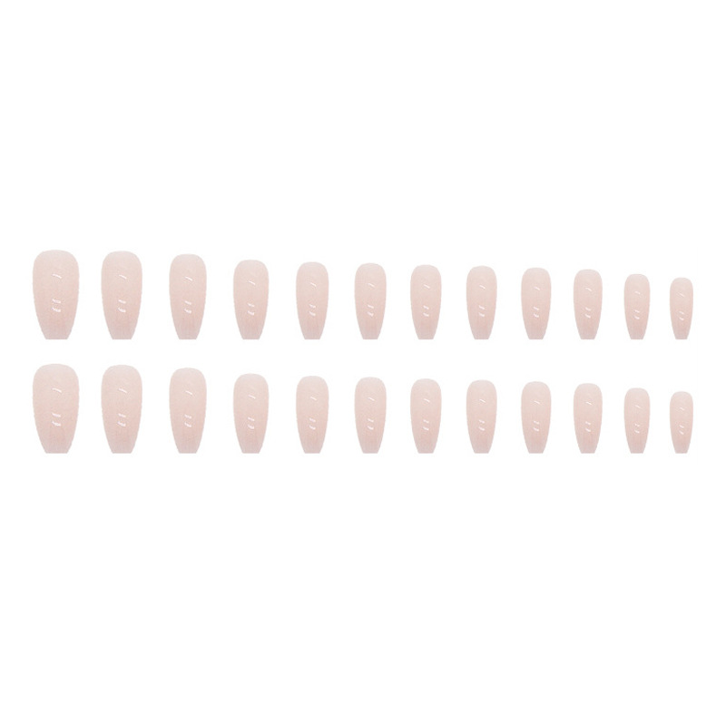 Wear nail nail patch finished wholesale long ballet nail powder tender simple gradient nail fake nail 24 pieces