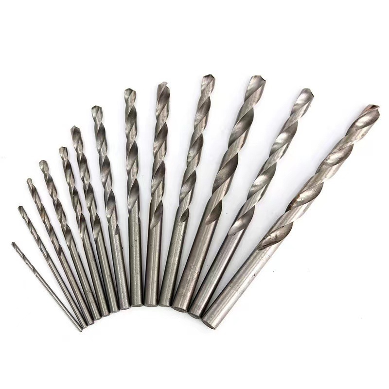 Hot High Speed Steel Twist Drill Set Straight Handle Twist Drill Perforation Carpentry Drill Titanium Plated 13 Piece Set Twist Drill Set