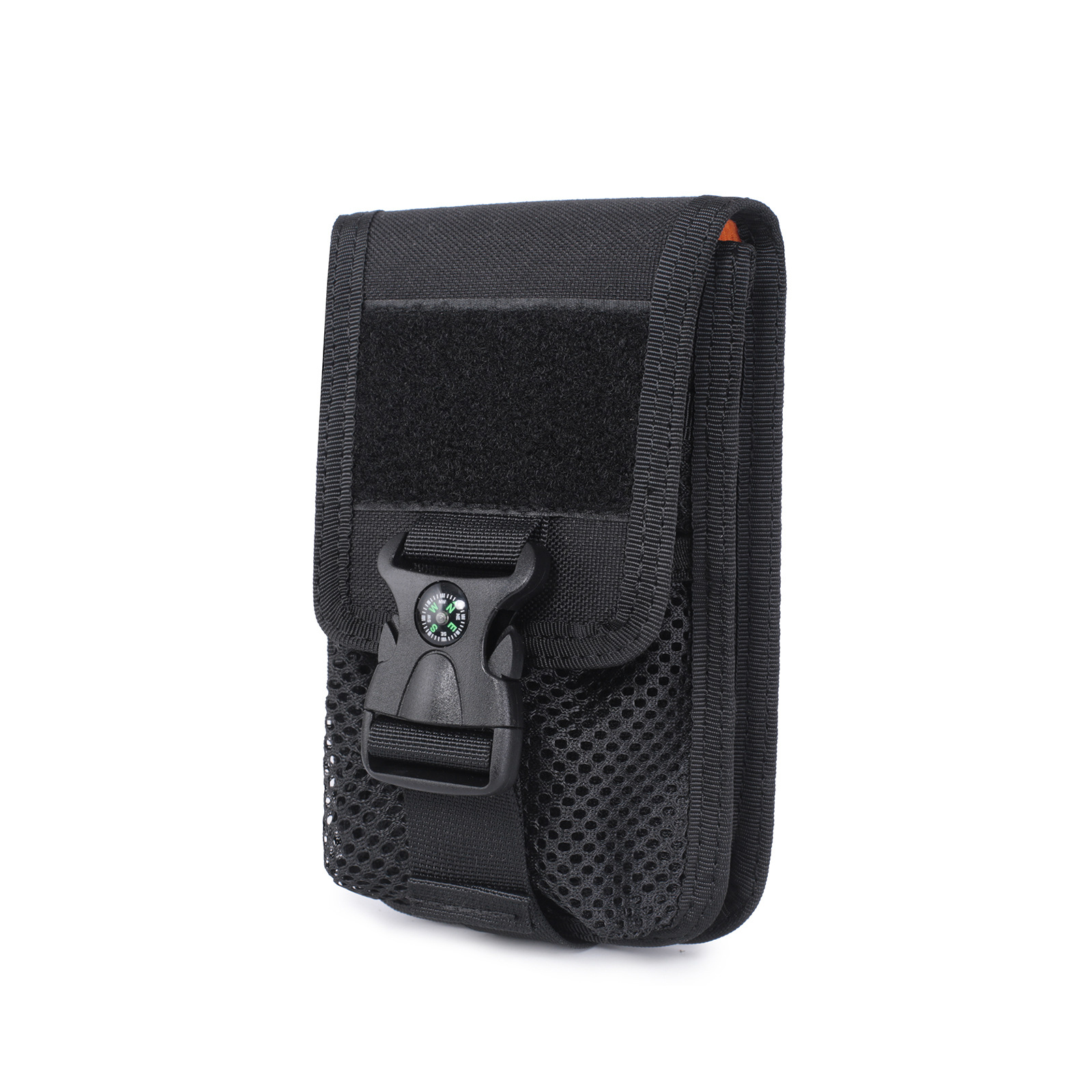 Tactical Compass Guide Double Layer Mobile Phone Waist Bag Nylon Cigarette Case Lighter Card Change Affordable Storage Bag