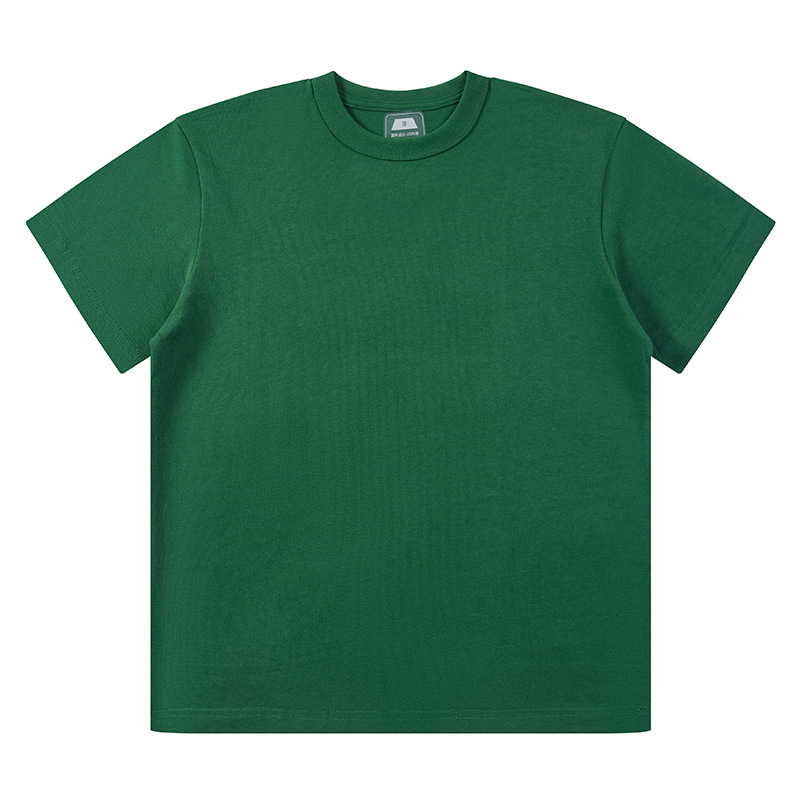 300g Ami Kaji combed cotton heavy T-shirt men's round neck short sleeve bottoming shirt basic Tide brand a generation of hair