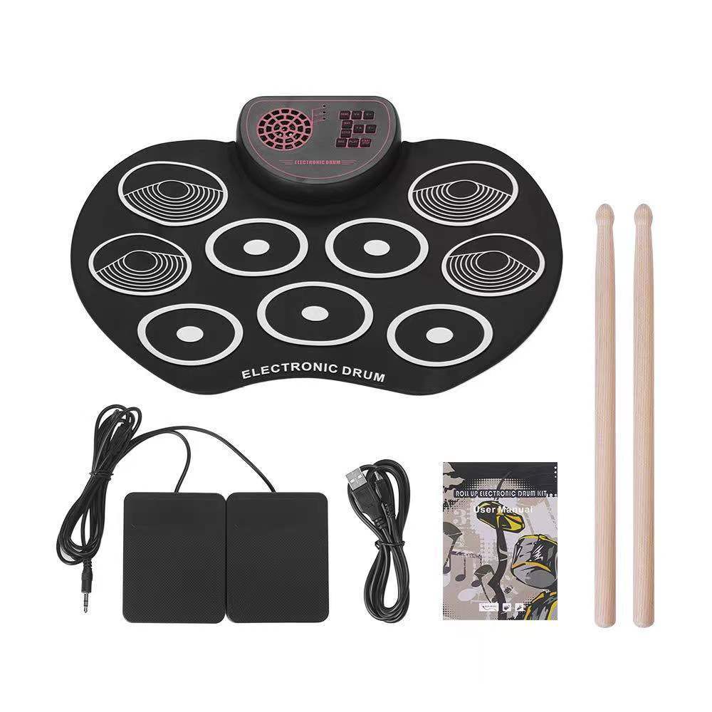 Cross-border English hand roll drum set adult beginner portable children's percussion instrument manufacturers wholesale