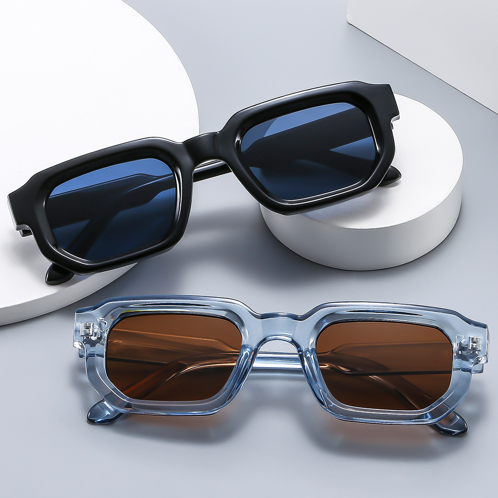 2023 Cross-border Box Sunglasses European and American Retro Square Thickened Small Frame Fashion Sunglasses Women's Sunglasses