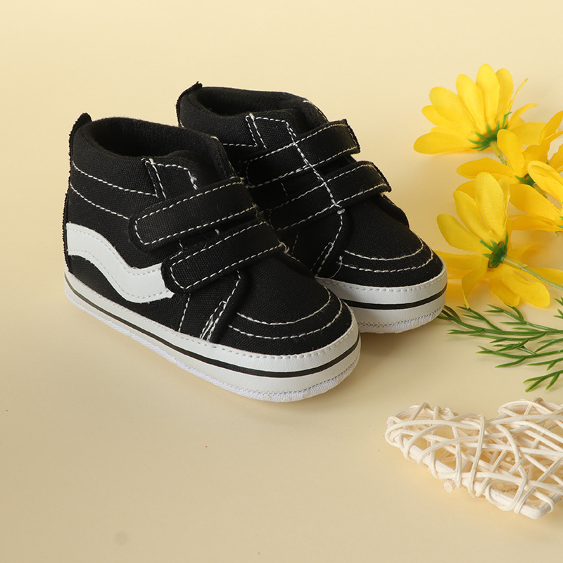 Foreign trade hot sale classic high-top baby canvas shoes toddler shoes soft bottom strap baby shoes