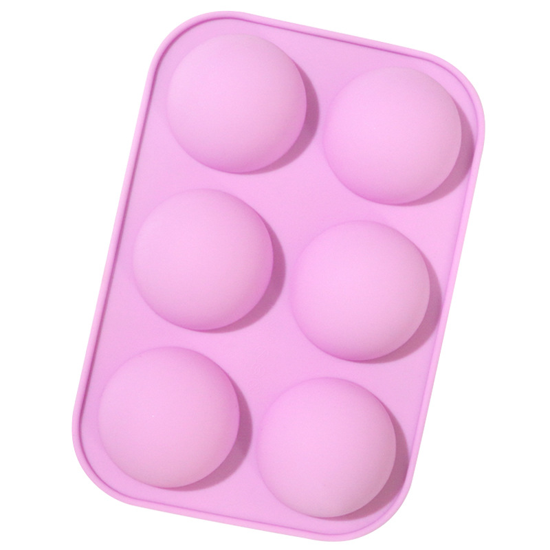 Spot wholesale 6 small semicircle silicone cake mold jelly mold aromatherapy candle gypsum mold diy eat ice