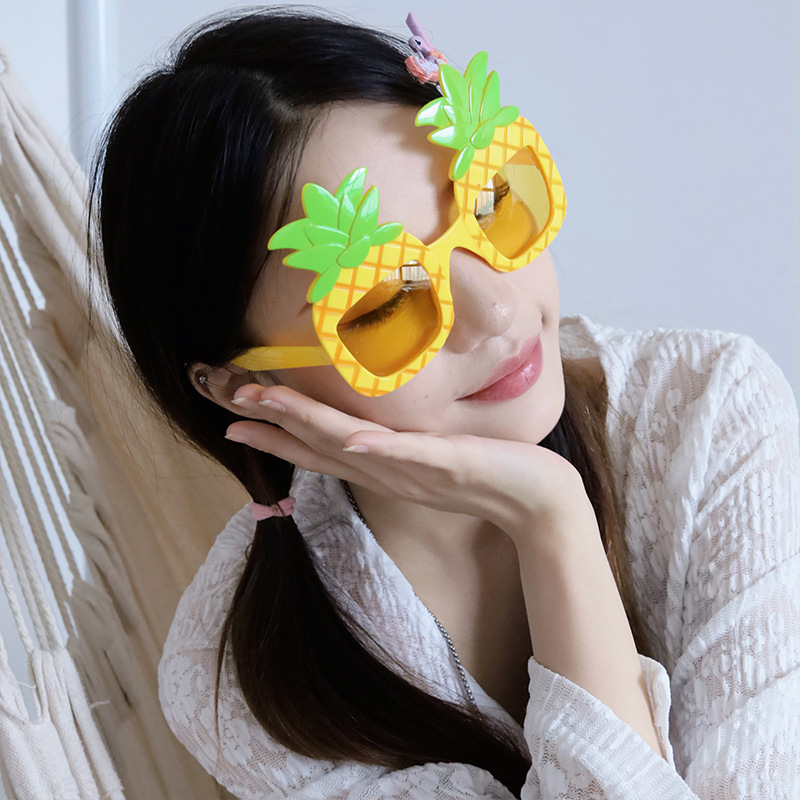 Hawaii beach party glasses festival party pineapple shape glasses fruit party supplies funny glasses