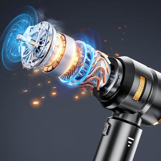 On-the-way car wireless vacuum cleaner suction, blowing, charging and pumping for cars, home cars, dual-use small brushless three-speed large suction