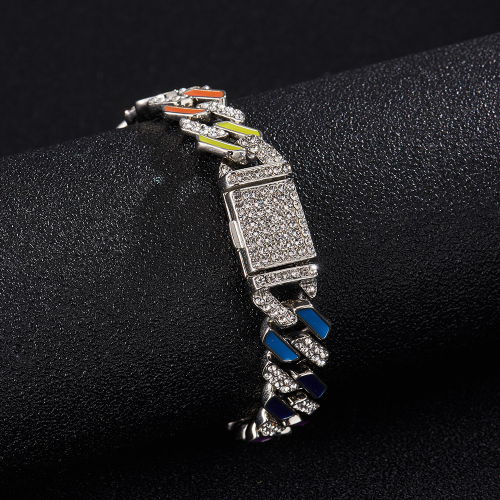 Hip Hop Necklace suit Wholesale European and American Hip Hop Cuban Chain Necklace Trendy Brand Coarse Necklace Men's Necklace Summer Accessories
