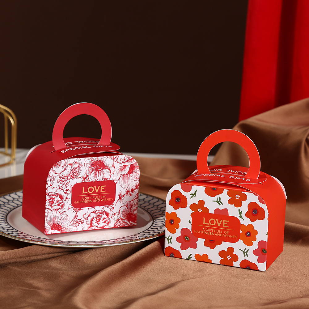 New portable candy box wholesale wedding festive supplies packaging box exquisite design hand gift wedding candy box