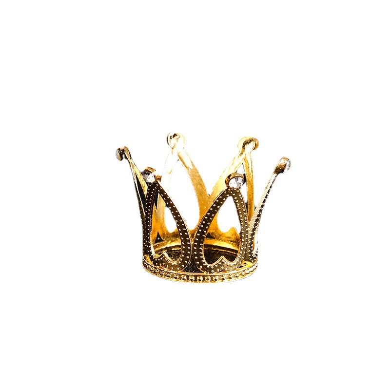 Xinghuai factory direct sales alloy rhinestone children's mini crown cake decoration baking decoration birthday party decoration