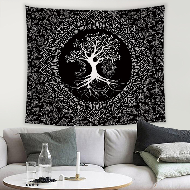 Amazon Cross-border European Medieval Vintage Decorative Tapestry Tapestry Beach Blanket Nordic Online Celebrity Live Background Cloth