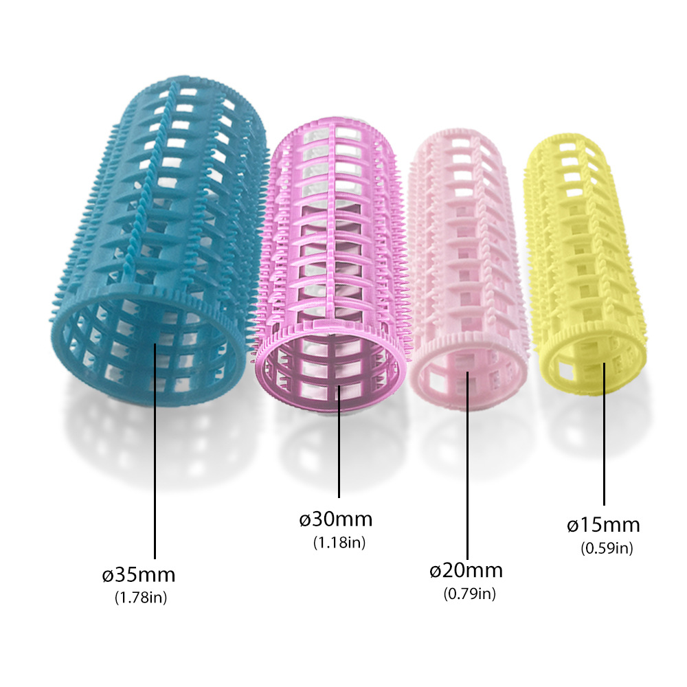 hair rollers plastic hair curling cylinder with teeth mother hair curling fixed needle pear flower head curling iron bangs roll PE