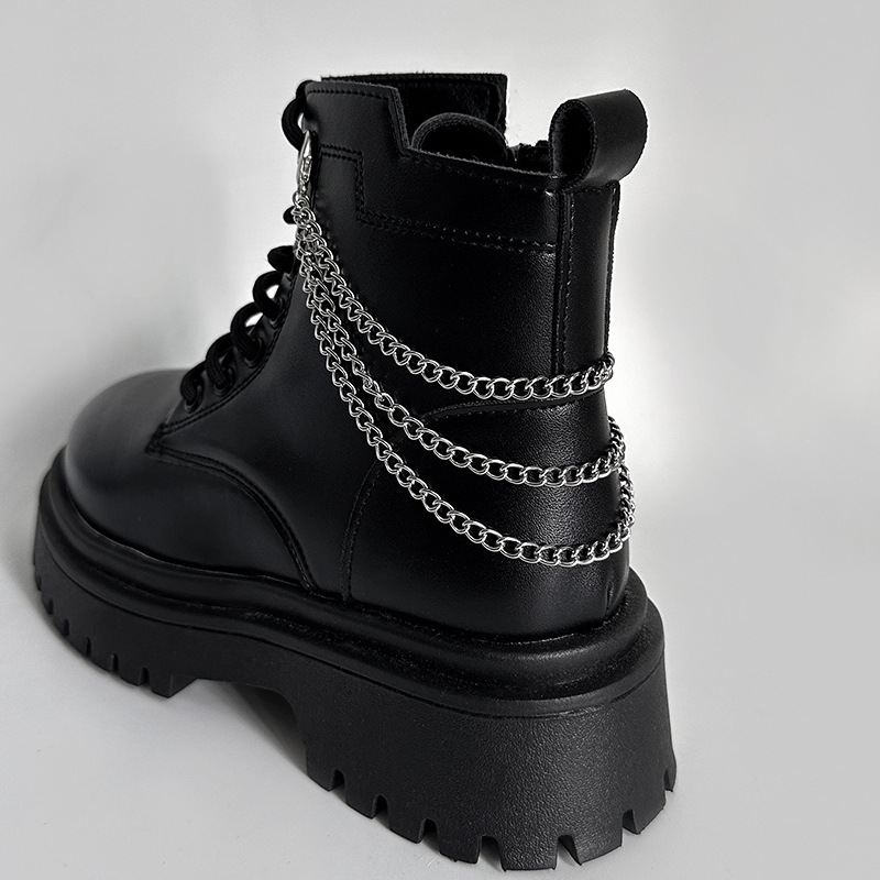 Multi-layer all-match Pearl stainless steel chain shoe accessories detachable design canvas shoes Martin boots shoe chain accessories