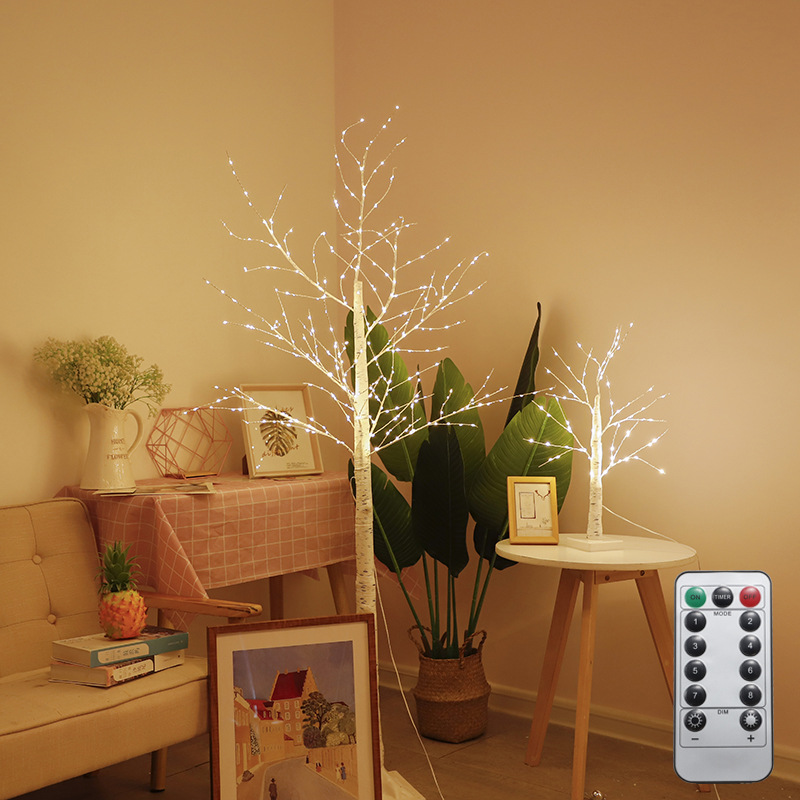 LED luminous simulation Birch lamp copper wire lamp room studio background shop Christmas holiday decoration lights