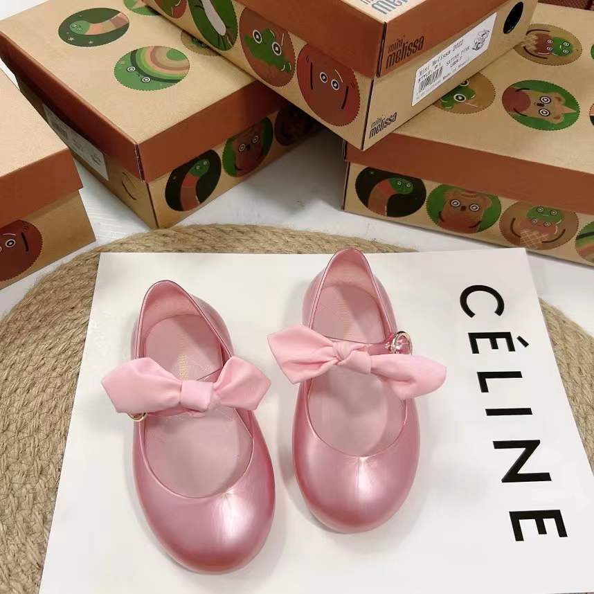 2022 New melissa Children's Shoes melissa Children Jelly Shoes Bow Dance Shoes Small Fragrant Shoes Children New