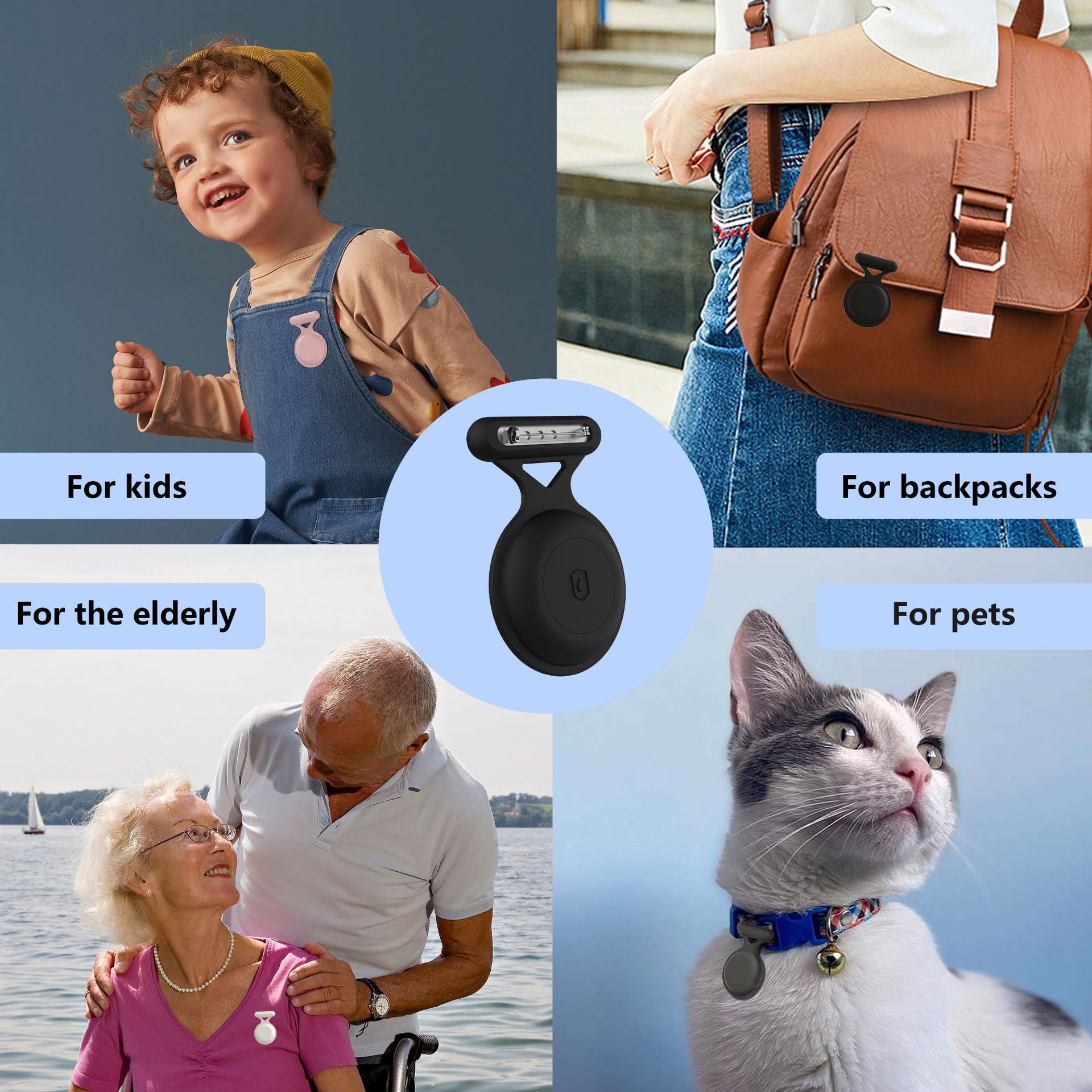 Applicable Airtag protective cover Apple Airtag pin all-inclusive waterproof anti-lost device locator brooch protective cover