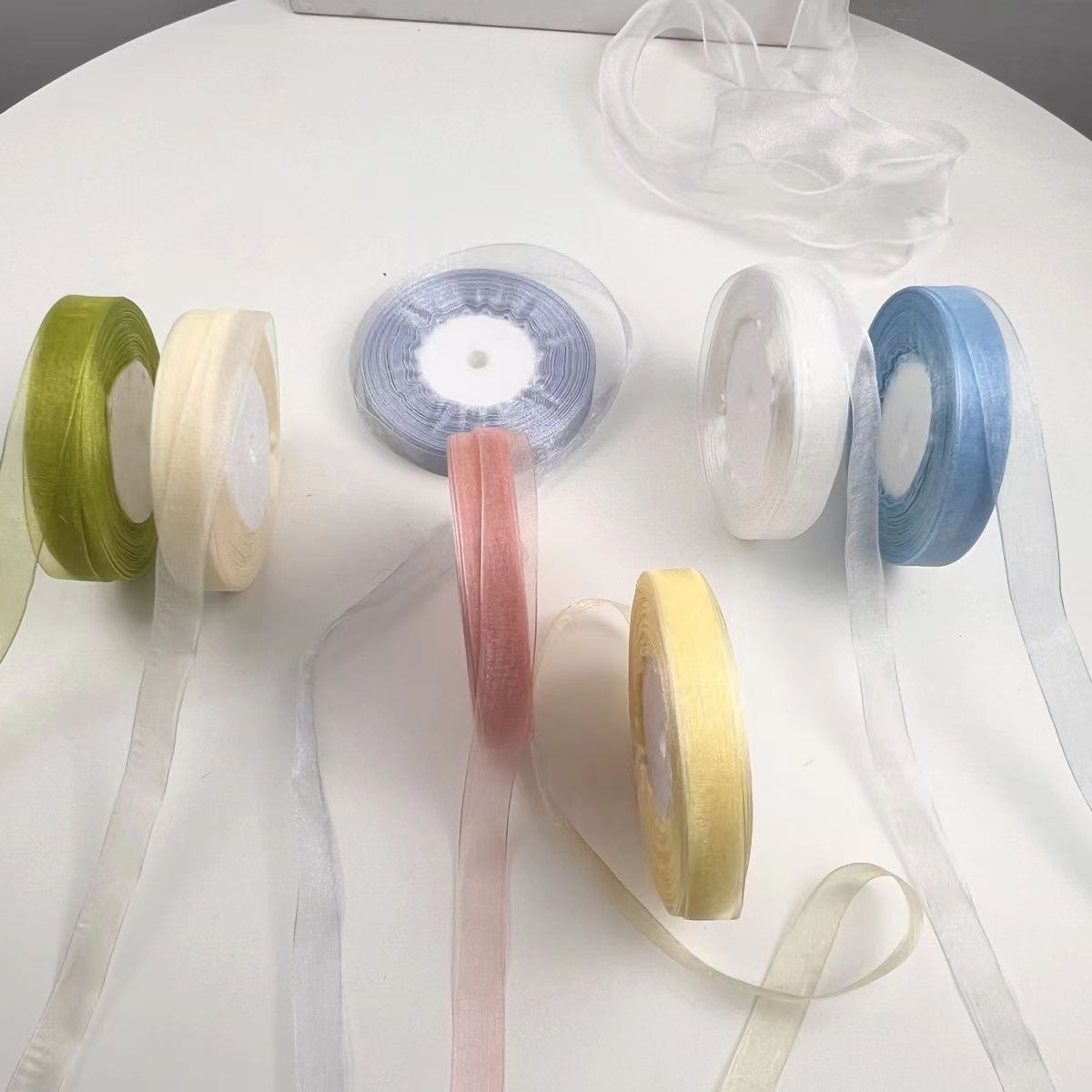 2cm wide transparent ribbon decorative snow ribbon ribbon Ribbon gift packaging floral hair accessories ribbon knitted hat tied rope