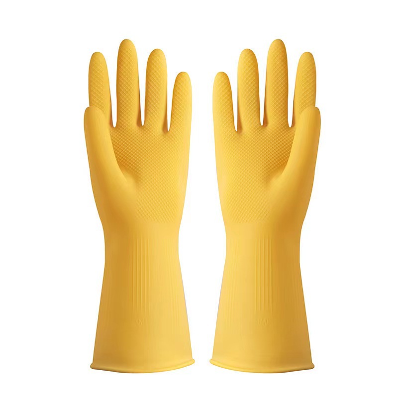 Nanyang Thickened and Durable Beef Tendon Latex Dishwashing Gloves Wholesale Kitchen Laundry Rubber Leather Acid and Alkali Resistant Gloves for Men and Women