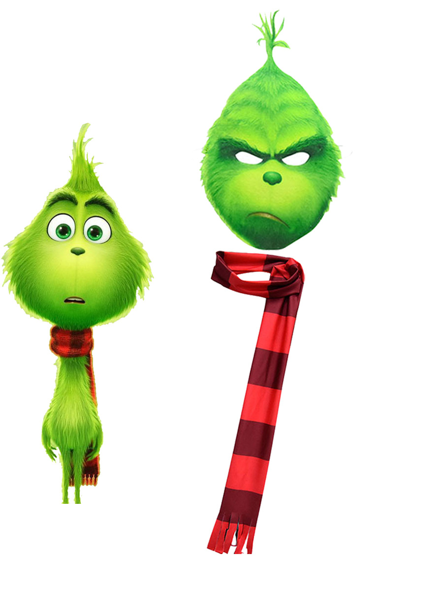 Halloween green fur monster cosplay Grinch TheGrinch children's jumpsuit tights stage performance clothing
