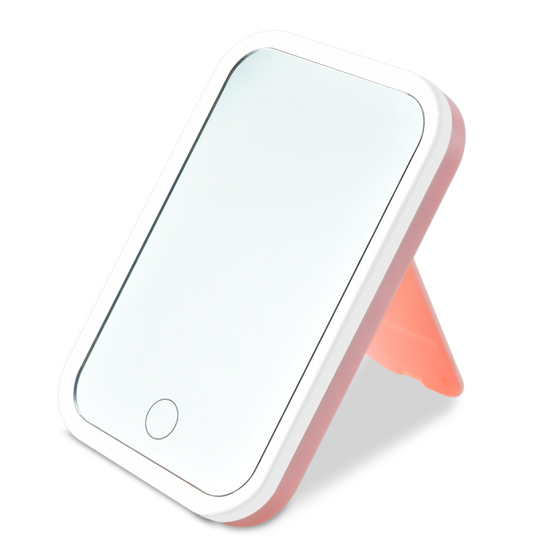 LED Makeup Mirror with Light Smart Touch Internet Celebrity Live Desktop Light-filling Mirror Desktop Student Beauty USB Dressing Mirror